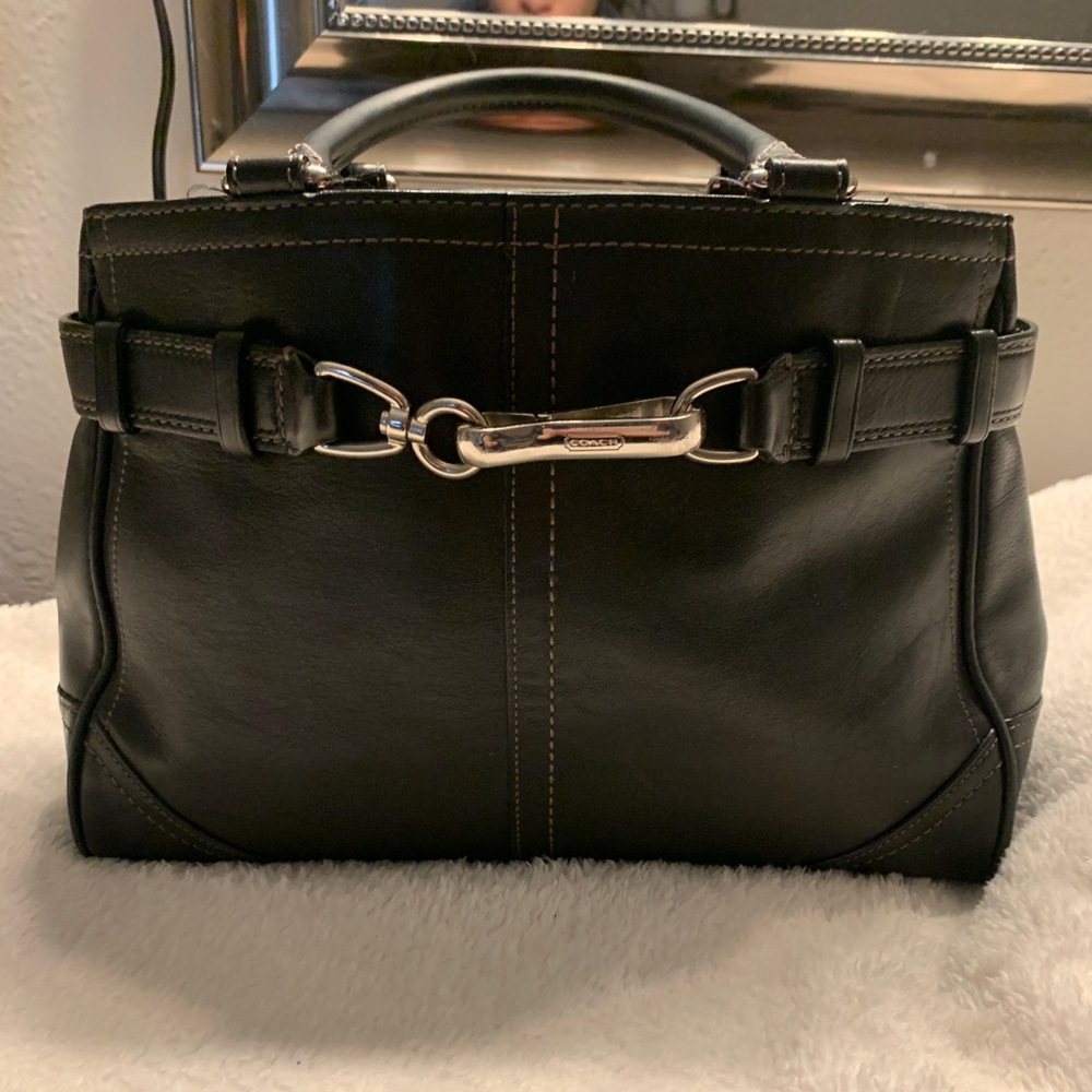 coach leather Black Hampton Purse